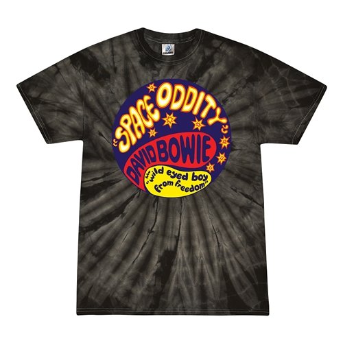 David Bowie Space Oddity Tie-Dye T-Shirt - Black