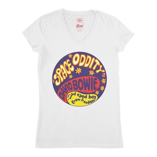 David Bowie Space Oddity V-Neck T Shirt - Women's