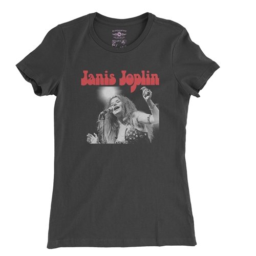 Peace Janis Joplin Vintage Concert Ladies T Shirt - Relaxed Fit