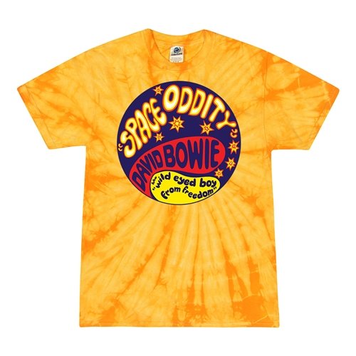 David Bowie Space Oddity Tie-Dye T-Shirt - Yellow