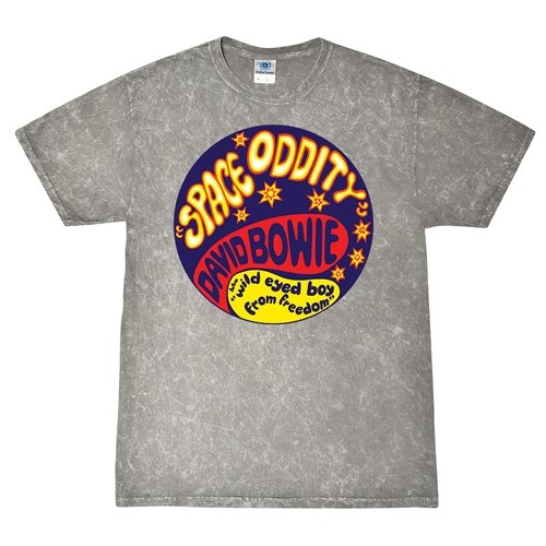 David Bowie Space Oddity T-Shirt - Gray Mineral Wash