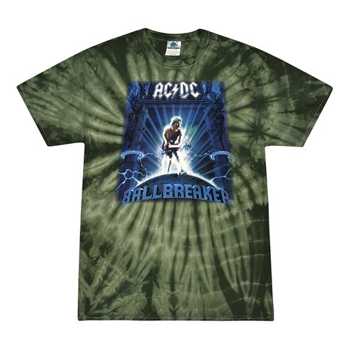 AC/DC Ballbreaker Tie-Dye T-Shirt - Green