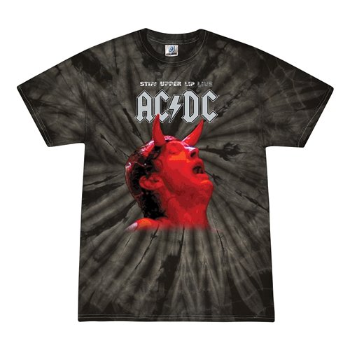 AC/DC Stiff Upper Lip Live Tie-Dye T-Shirt - Black