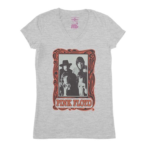 Pink Floyd Psychedelic Frame V-Neck T Shirt - Women's