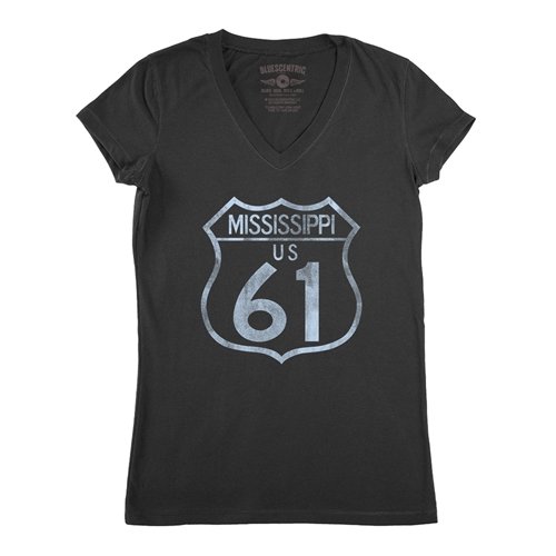 Mississippi Highway 61 V-Neck T Shirt - Women's
