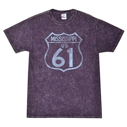 Mississippi Highway 61 T-Shirt - Purple Mineral Wash