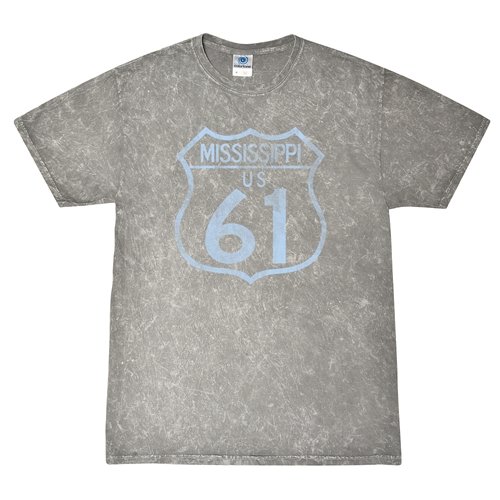 Mississippi Highway 61 T-Shirt - Gray Mineral Wash