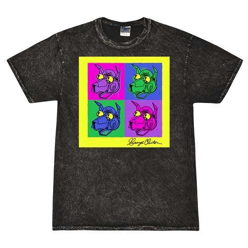 George Clinton Pop Culture T-Shirt - Black Mineral Wash