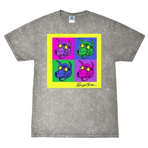 George Clinton Pop Culture T-Shirt - Gray Mineral Wash