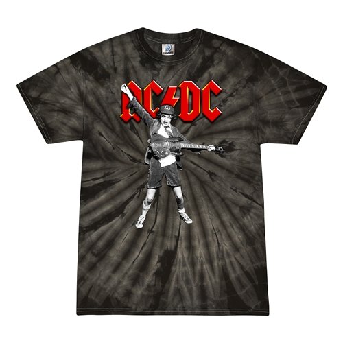 Graphic AC/DC Tie-Dye T-Shirt - Black