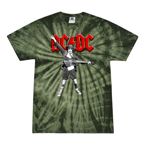 Graphic AC/DC Tie-Dye T-Shirt - Green