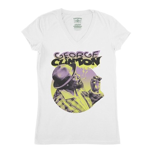 George Clinton Smoke V-Neck T Shirt - Women's
