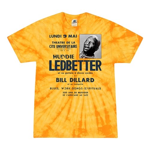 Lead Belly Poster Tie-Dye T-Shirt - Yellow