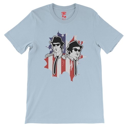 Patriotic Blues Brothers T-Shirt - Lightweight Vintage Style