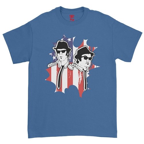 Patriotic Blues Brothers T-Shirt - Classic Heavy Cotton