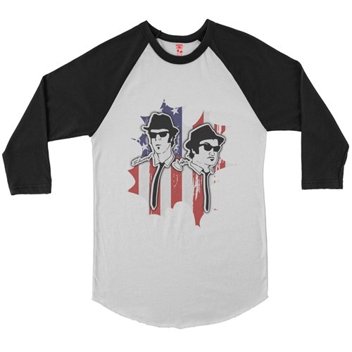 Patriotic Blues Brothers Baseball T-Shirt