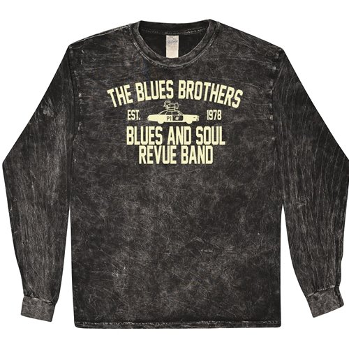 Blues Brothers Revue Long Sleeve T-Shirt - Black Mineral Wash