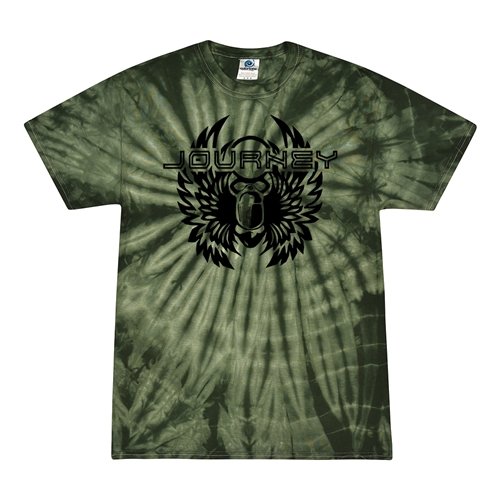 Black Journey Scarab Tie-Dye T-Shirt - Green