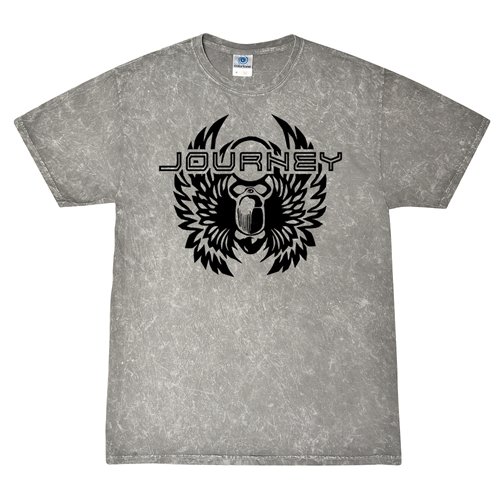 Black Journey Scarab T-Shirt - Grey Mineral Wash