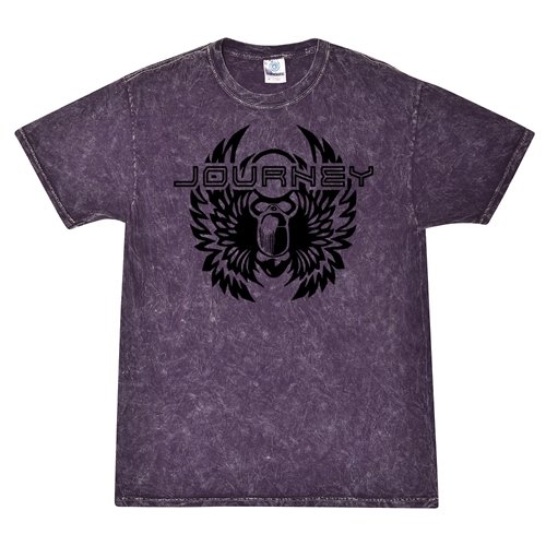 Black Journey Scarab T-Shirt - Purple Mineral Wash
