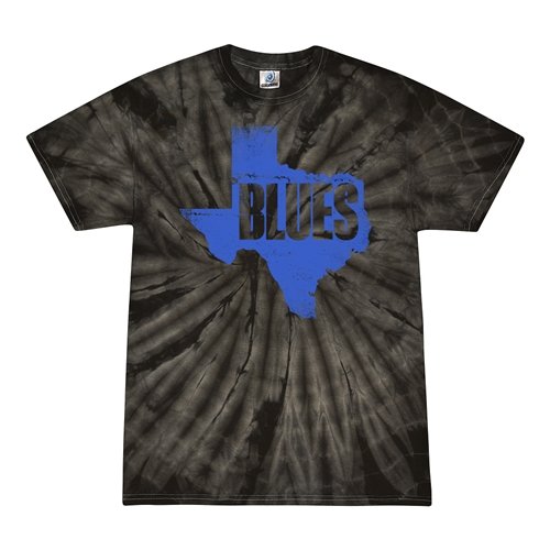 Texas Blues Tie-Dye T-Shirt - Black