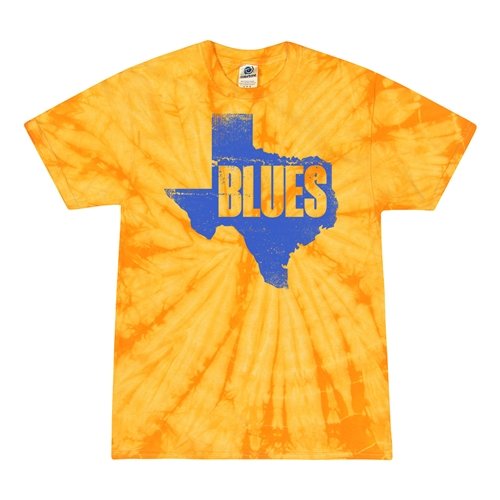 Texas Blues Tie-Dye T-Shirt - Yellow