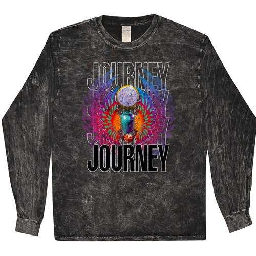 Journey Graphic Long Sleeve T-Shirt - Black Mineral Wash