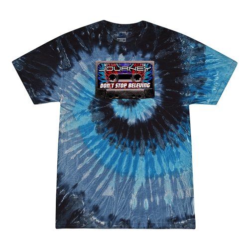 Journey Don't Stop Believing Tie-Dye T-Shirt - Blue