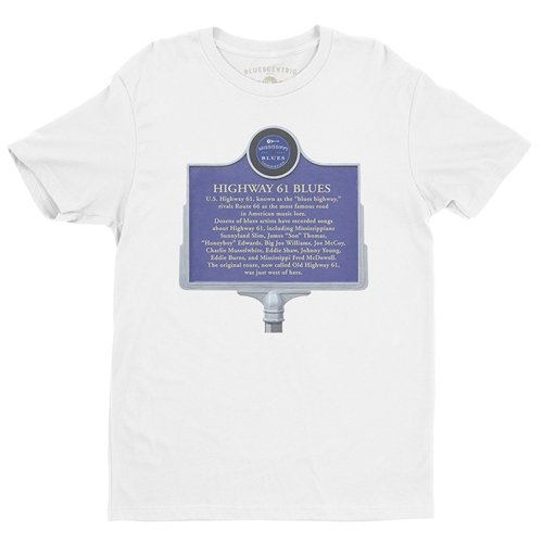 Highway 61 Mississippi Blues Trail T-Shirt - Lightweight Vintage Style