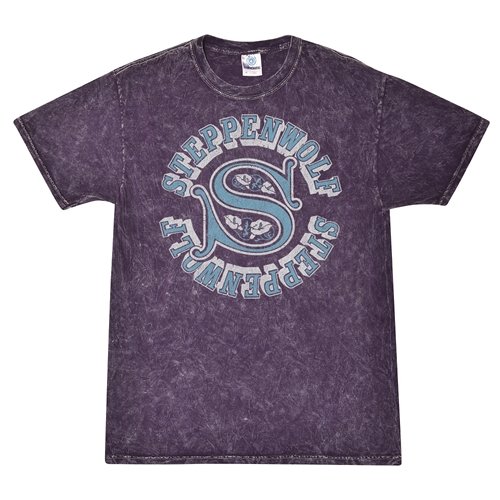 Steppenwolf Round Logo T-Shirt - Purple Mineral Wash