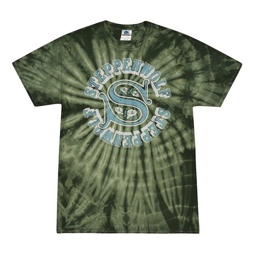 Steppenwolf Round Logo Tie-Dye T-Shirt - Green