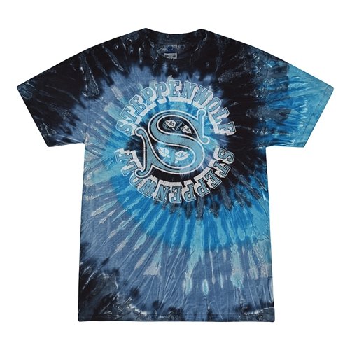 Steppenwolf Round Logo Tie-Dye T-Shirt - Blue