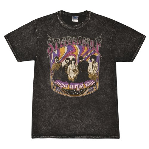 Steppenwolf Psychedelic Magic Carpet Ride T-Shirt - Black Mineral Wash