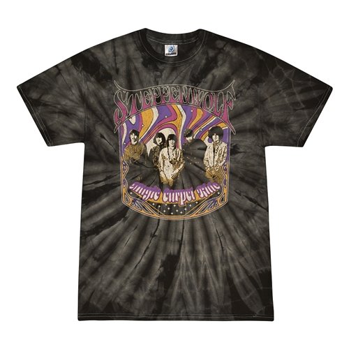 Steppenwolf Psychedelic Magic Carpet Ride Tie-Dye T-Shirt - Black