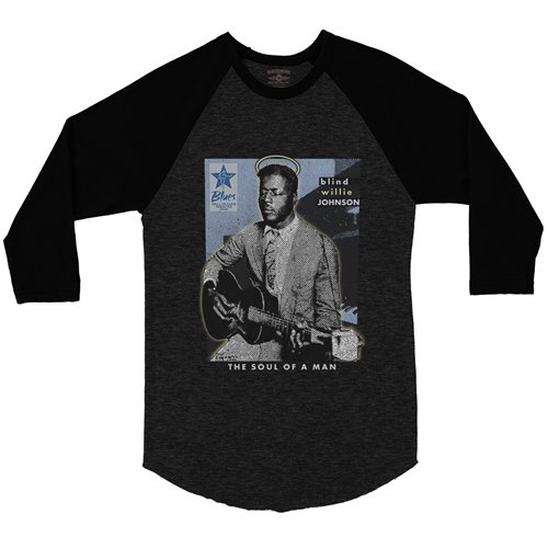 Ltd. Ed. Blues Hall of Fame Blind Willie Johnson Baseball T-Shirt