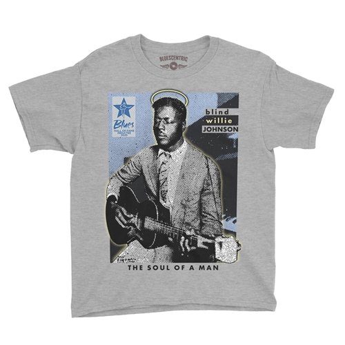 Ltd. Ed. Blues Hall of Fame Blind Willie Johnson Youth T-Shirt - Lightweight Vintage Children & Toddlers