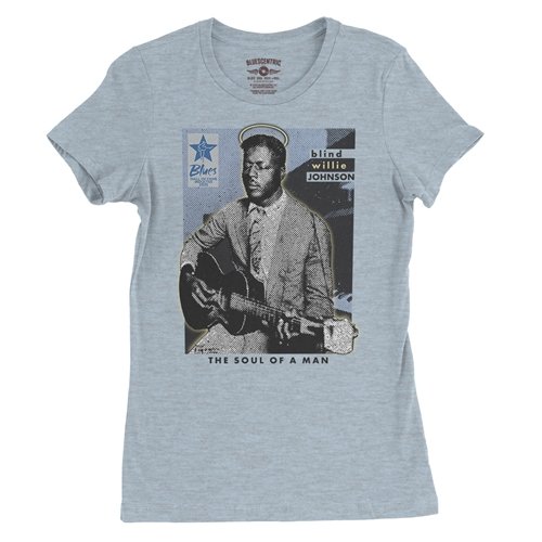 Ltd. Ed. Blues Hall of Fame Blind Willie Johnson Ladies T Shirt - Relaxed Fit