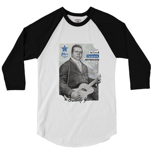 Ltd. Ed. Blues Hall of Fame Blind Lemon Jefferson Baseball T-Shirt