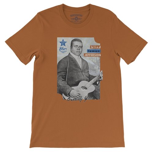 Ltd. Ed. Blues Hall of Fame Blind Lemon Jefferson T-Shirt - Lightweight Vintage Style