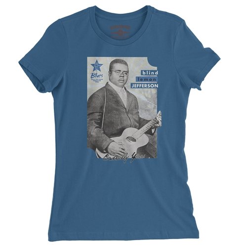 Ltd. Ed. Blues Hall of Fame Blind Lemon Jefferson Ladies T Shirt - Relaxed Fit