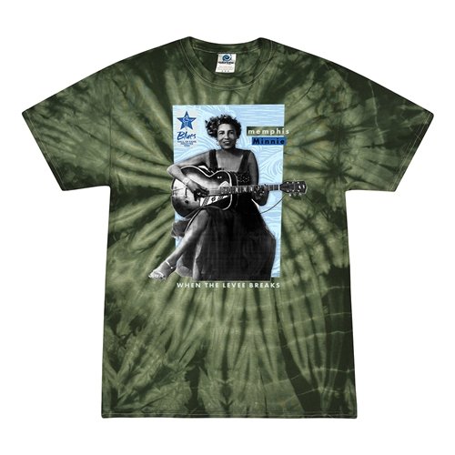 Ltd. Ed. Blues Hall of Fame Memphis Minnie Tie-Dye T-Shirt - Green