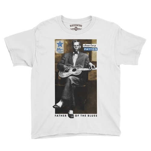 Ltd. Ed. Blues Hall of Fame Charley Patton Youth T-Shirt - Lightweight Vintage Children & Toddlers