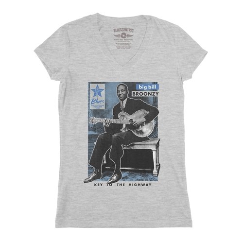Ltd. Ed. Blues Hall of Fame Big Bill Broonzy V-Neck T Shirt - Women's