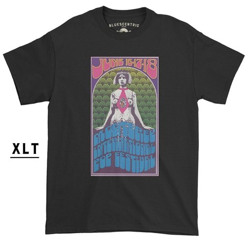 XL Tall Monterey Pop Festival Concert Poster T-Shirt - Men's Big & Tall