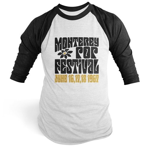 Monterey Pop Festival Flower Baseball T-Shirt