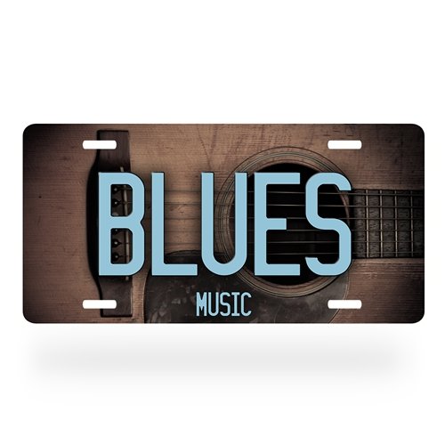 Blues Music License Plate