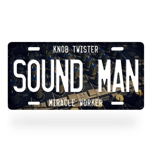 Sound Man License Plate