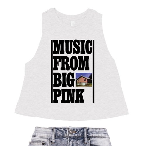 The Band Music From Big Pink Racerback Crop Top - Women's