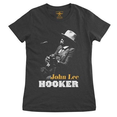 Graphic John Lee Hooker Silhouette Ladies T Shirt - Relaxed Fit