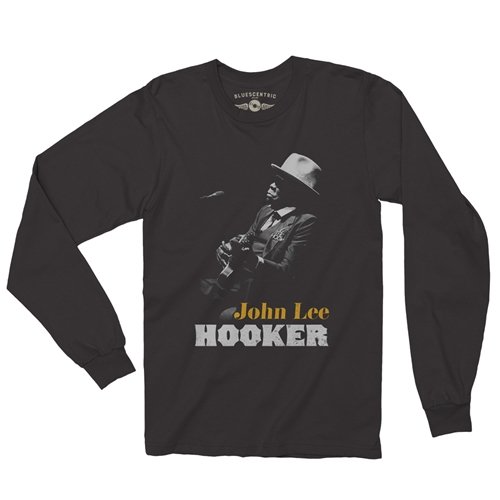 Graphic John Lee Hooker Silhouette Long Sleeve T-Shirt